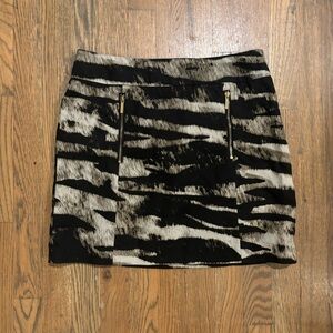 Michael Kors Zebra Print Mini Skirt Size 4
